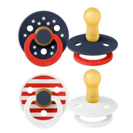 BIBS Colour - 2-pak,  Str. 2 (6+ mdr.),  Rund - Latex