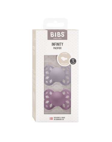 BIBS Infinity 2-pak, Str. 1 (0-6 mdr.), Anatomisk - Silikone