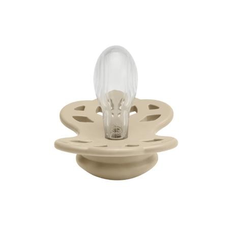 BIBS Infinity,  Str. 2 (6+ mdr.), Symmetrisk - Silikone, Sut med navn , 5-pak