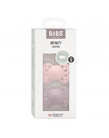 BIBS Infinity 2-pak,  Str. 1 (0-6 mdr.), Symmetrisk - Silikone