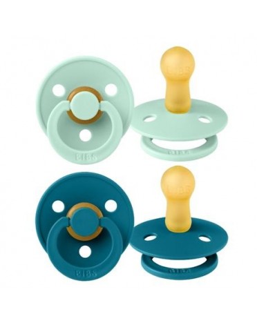 BIBS Colour - 2-pak,  Str. 2 (6+ mdr.),  Rund - Latex