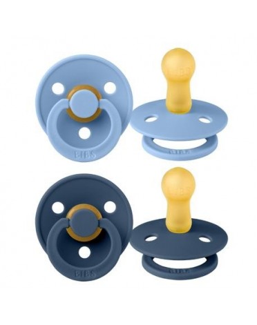 BIBS Colour - 2-pak,  Str. 2 (6+ mdr.),  Rund - Latex