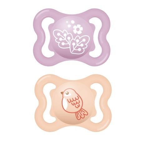 MAM Mini Air 2-pack, Str. 1 (0-6 mdr.), Symmetrisk - Silikone