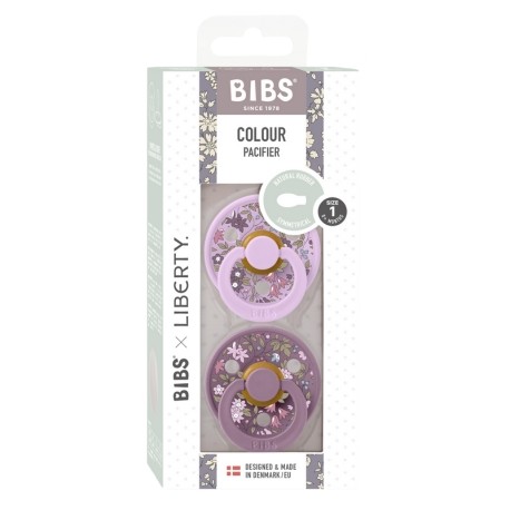 BIBS X LIBERTY, Colour 2-pak, Str. 1 (0-6 mdr.), Symmetrisk - Latex