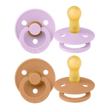 BIBS Colour - 2-pak,  Str. 2 (6+ mdr.),  Rund - Latex