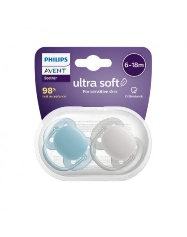 PHILIPS AVENT Ultra Soft, Str 2 (6-18 mdr.), Symmetrisk - Silikone