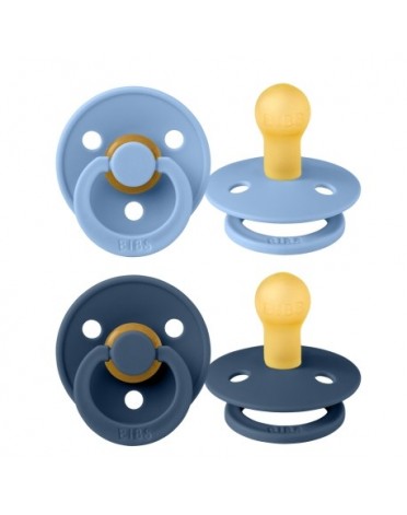 BIBS Colour - 2-pak,  Str. 1 (0-6 mdr.), Rund - Latex,