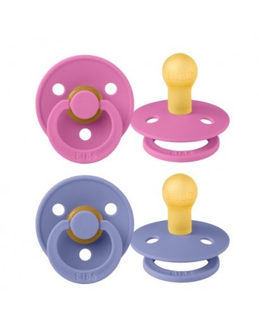 BIBS Colour - 2-pak,  Str. 1 (0-6 mdr.), Rund - Latex,