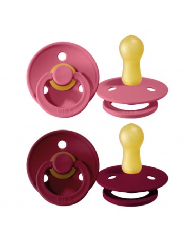 BIBS Colour - 2-pak,  Str. 2 (6+ mdr.),  Rund - Latex