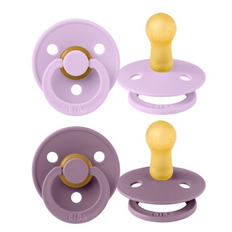 BIBS Colour - 2-pak,  Str. 2 (6+ mdr.),  Rund - Latex