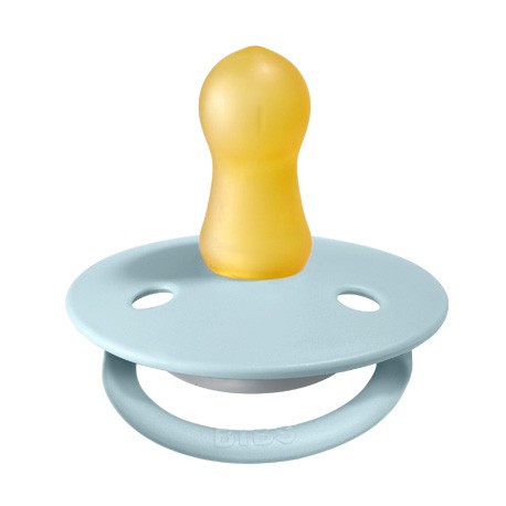 BIBS De Lux, Str. 1 (0-6 mdr.) ,  Rund - Latex, Sutter med navn ,  5-pak