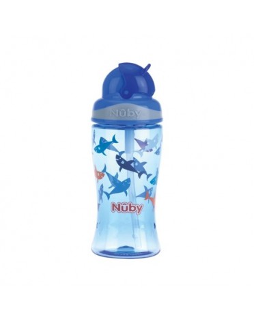 Nüby, Flip-it førskole flaske, 360 ml, Blue