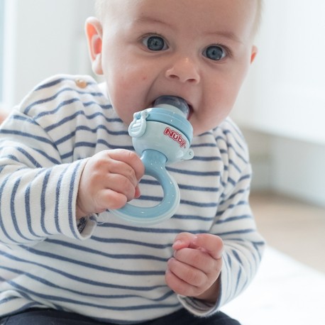 Nüby, Silikone nipple til madning, 6 mdr., Blue
