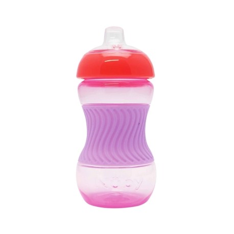 Nüby, Mini Grip kop med silikone bånd, 4+ mdr., Pink