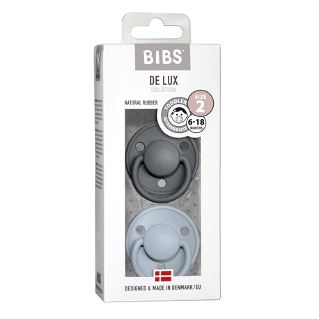BIBS De Lux – 2 kpl, Koko 2 (yli 6 kk), Pyöreä – Lateksi