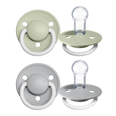 BIBS De Lux – 2 kpl, One size (0–36 kk), Pyöreä – Silikoni