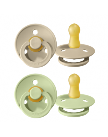 BIBS Colour – 2 kpl, Koko 1 (0–6 kk), Pyöreä – Lateksi