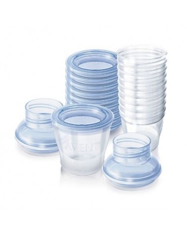 Philips Avent, Rintamaidon säilytyskupit, 10 kpl + kannet