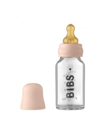 BIBS, Baby Glass Bottle, Tuttipullo – Täydellinen setti, 110 ml