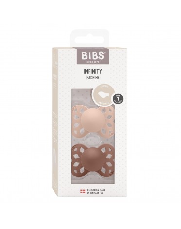 BIBS Infinity 2 kpl/pakkaus, Koko 1 (0–6 kk), Anatominen - Silikoni