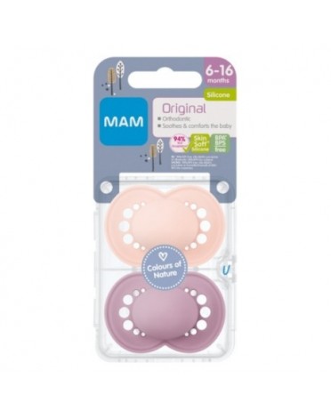 MAM Original-tutti 2 kpl/pakkaus, Koko 2 (6–16 kk), Symmetrinen – Silikoni