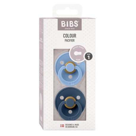 BIBS Colour – 2 kpl, Koko 1 (0–6 kk), Pyöreä – Lateksi