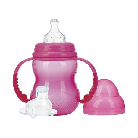 Nüby, Tuttipullo kahdella imuosalla, 0+ kk., Pink