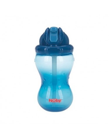 Nüby, läikkymätön pullo pillillä, 12+ kk, Blue
