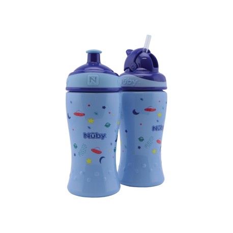 Nüby, pillimuki ja pop-up -juomapullo, Blue