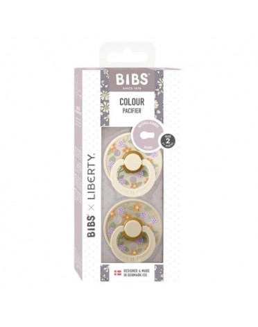 BIBS X LIBERTY, Colour 2-pack, Koko 2 (6+ kuukautta), Pyöreä - Lateksi