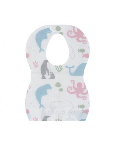 Mininor, Bavoirs bébé jetables, Blanc à motifs