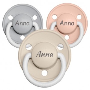 BIBS De Lux Night, Taille 2 (6+ mois), Ronde - Latex, Tetine personnalisée