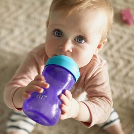 Philips Avent, Tasse à bec avec bec anti-morsure,  violet / bleu,  ge 9m +