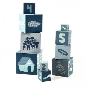 SMALLSTUFF, Blocs à Empiler, Chien - Bleu