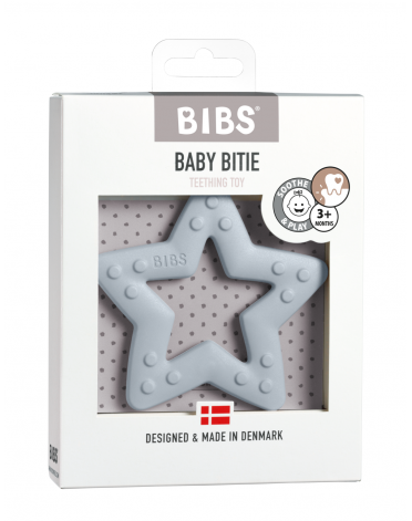 Bibs Baby Bitie, Anneau de dentition ,Star, Baby Blue