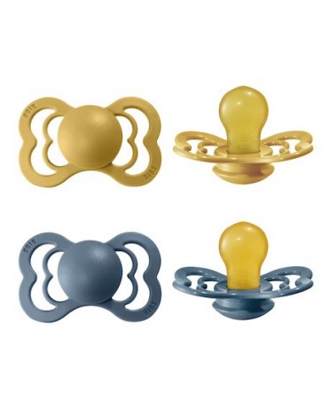 BIBS Supreme - Lot de 2,  Taille 2 (6+ mois), Anatomique - Latex,