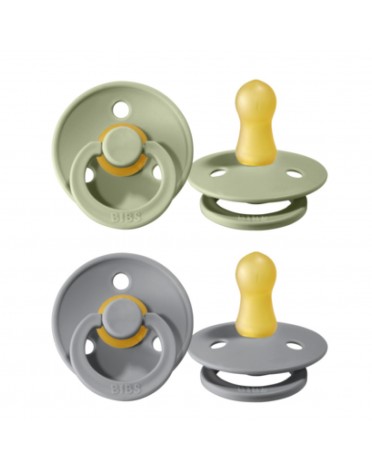 BIBS Colour - Lot de 2,  Taille 1 (0-6 mois),  Arrondi - Latex