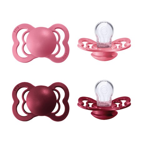 BIBS Supreme - Lot de 2,  Taille 1 (0-6 mois), Anatomique - Silicone,