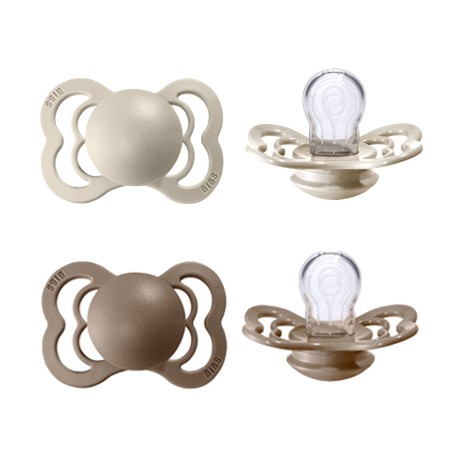 BIBS Supreme - Lot de 2,  Taille 1 (0-6 mois), Anatomique - Silicone,
