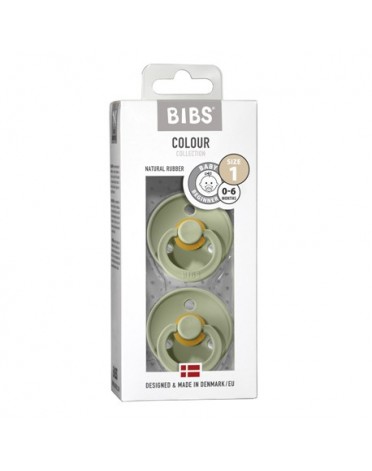 BIBS Colour - Lot de 2,  Taille 1 (0-6 mois),  Arrondi - Latex