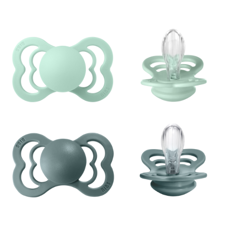 BIBS Supreme - Lot de 2,  Taille 2 (6+ mois), Anatomique - Silicone