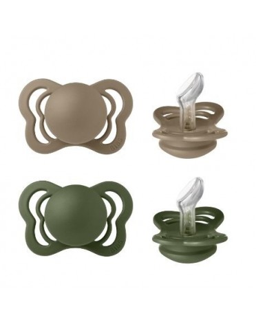 BIBS Couture - Lot de 2,  Taille 1 (0-6 mois), Physiologique  – Silicone