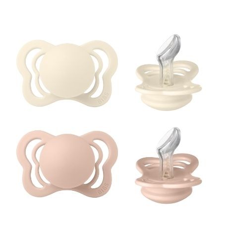 BIBS Couture - Lot de 2,  Taille 1 (0-6 mois), Physiologique  – Silicone