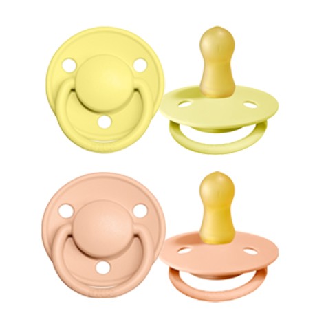 BIBS De Lux Night - Lot de 2,  Taille 1 (0-6 mois), Arrondi - Latex,