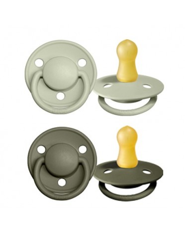 BIBS De Lux Night - Lot de 2,  Taille 1 (0-6 mois), Arrondi - Latex,