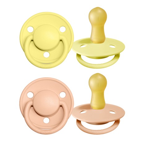 BIBS De Lux Night - Lot de 2,  Taille 2 (6+ mois), Arrondi - Latex,