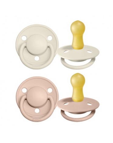 BIBS De Lux Night - Lot de 2,  Taille 2 (6+ mois), Arrondi - Latex,