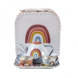 LITTLE DUTCH, Set de thé - 7 pièces, incl. petite valise, Couleurs variées