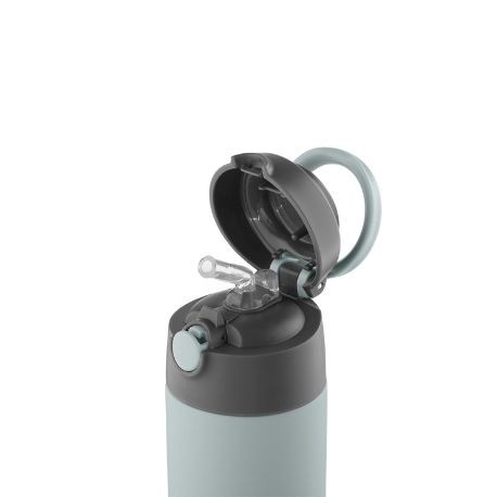 Aya&Ida,  Kids Straw Bottle, Gourde avec paille, 350 ml, Mint Green