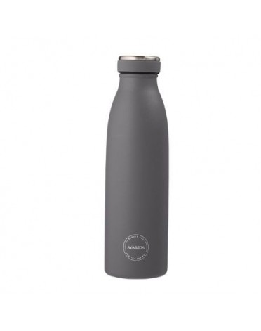 Aya&Ida,  Drinking Bottle, Gourde avec couvercle, 500 ml,  Dark Grey